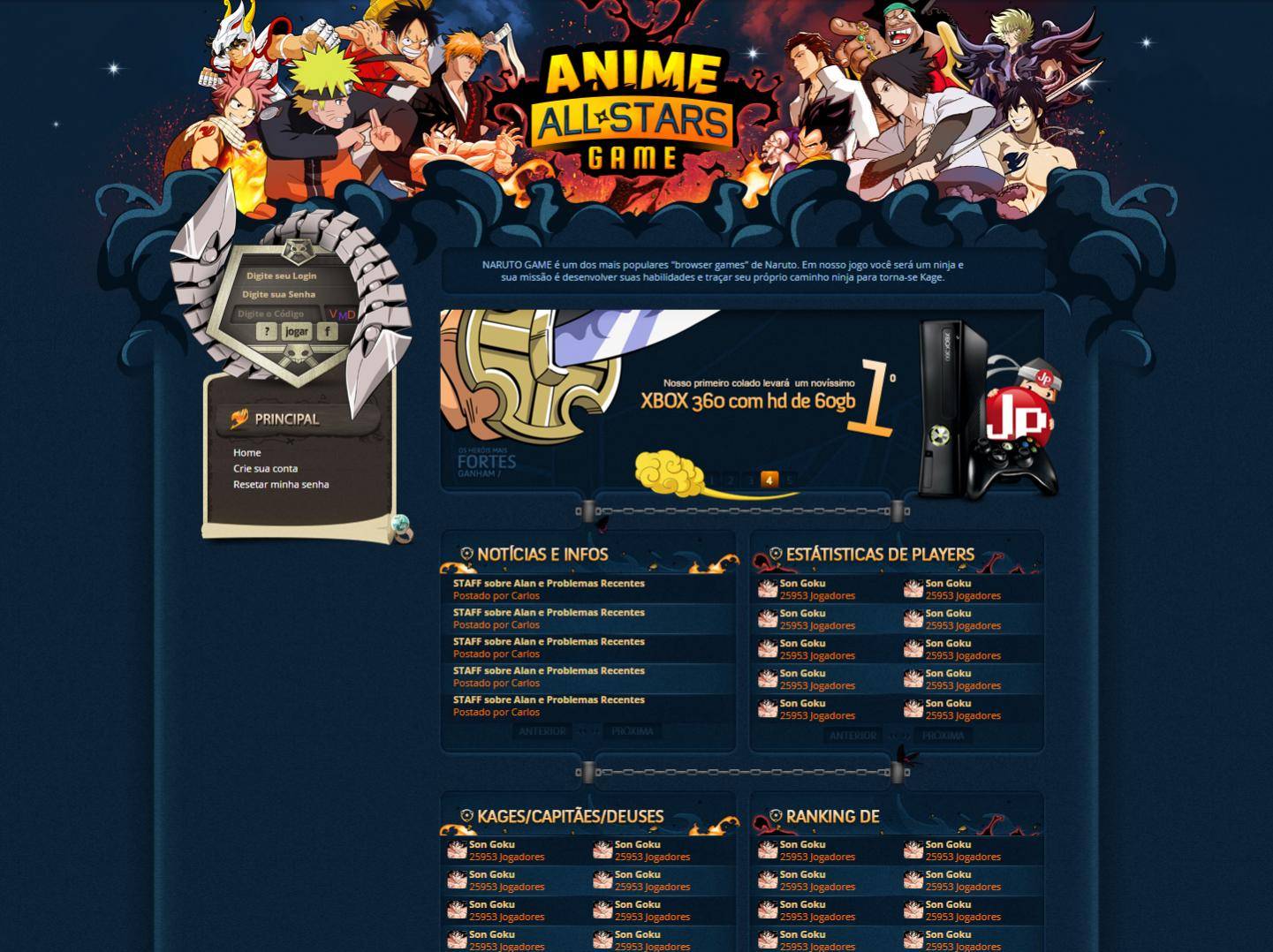 Felipe Medeiros - [RELEASE][WEB] Anime All-Stars Game - RaGEZONE Forums