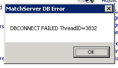dbconnect failed - Problem with the MatchServer. DBConnect failed ThreadID=# - RaGEZONE Forums