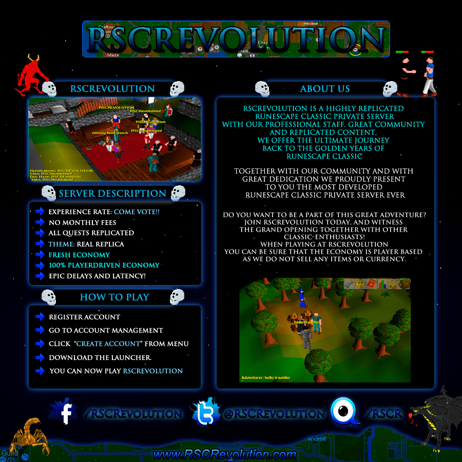 0IHjyr - RSCRevolution - RuneScape Classic Private Server [Low Rate Replica] OPENING SOON - RaGEZONE Forums