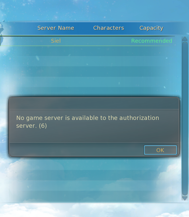 1704933785391 - "No game server is available to the authorization server.(6) - RaGEZONE Forums