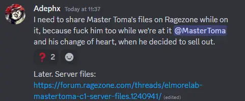 1739528649221 - ElmoreLab / MasterToma C1 Server Files - RaGEZONE Forums