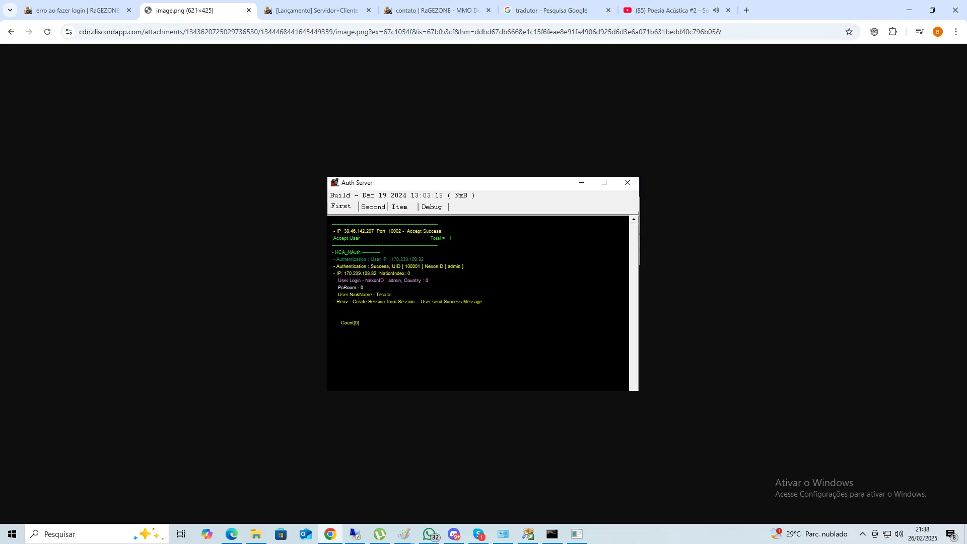 error when logging in | RaGEZONE - MMO Development Forums