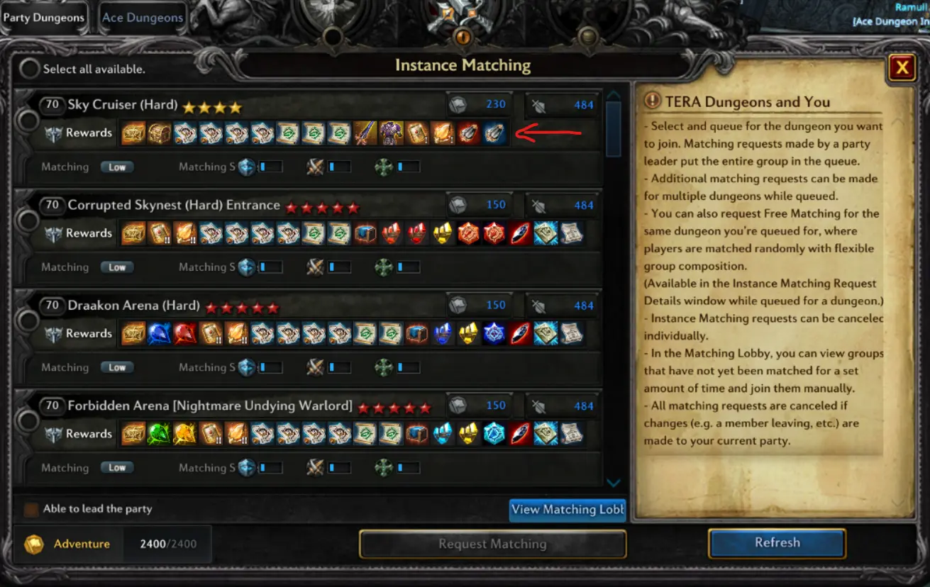 Instance Matching Rewards (100.02) | RaGEZONE - MMO Development Forums