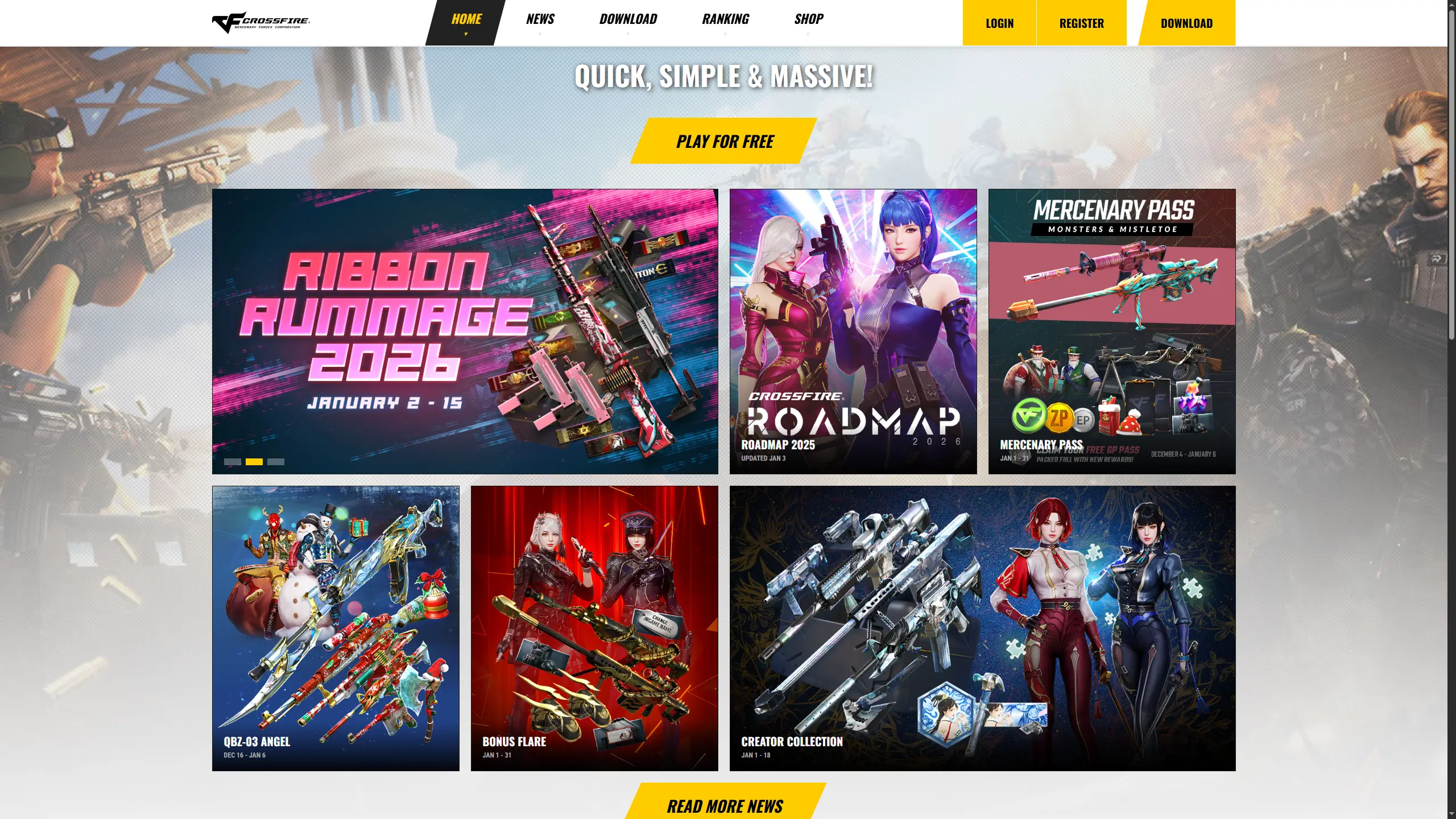 Crossfire Website by djbadboys38 | RaGEZONE - MMO Development Forums