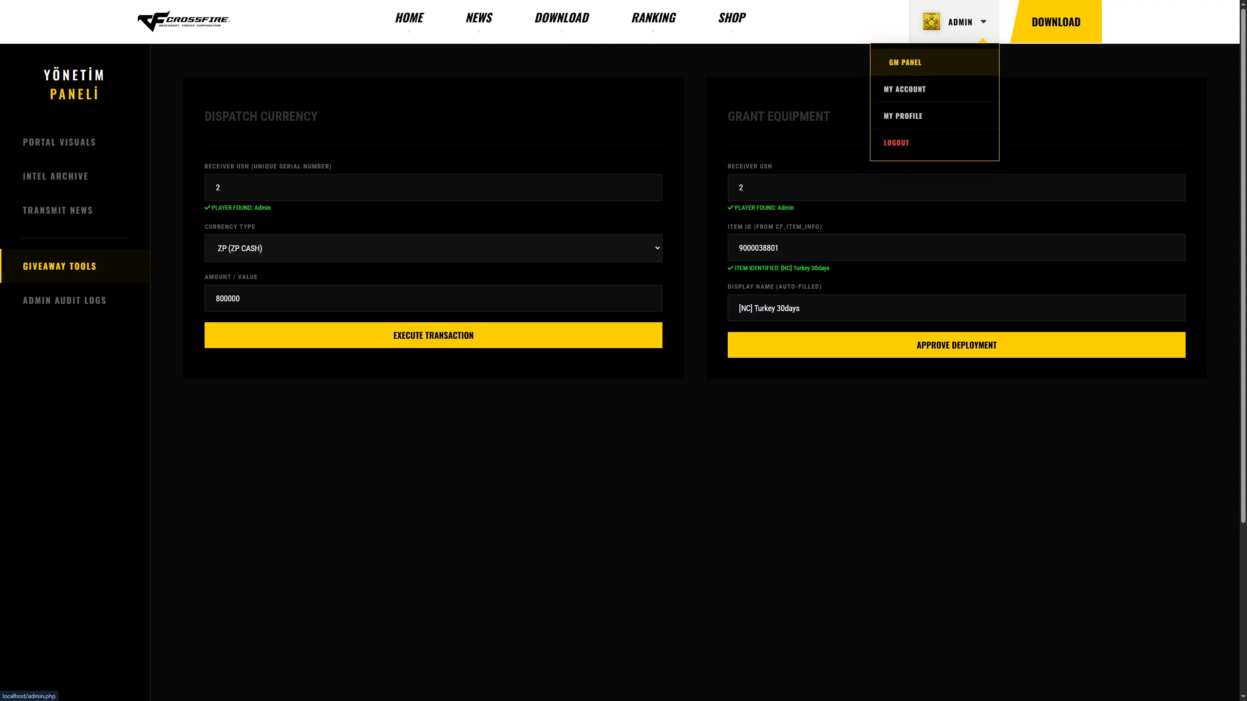 Crossfire Website by djbadboys38 | RaGEZONE - MMO Development Forums