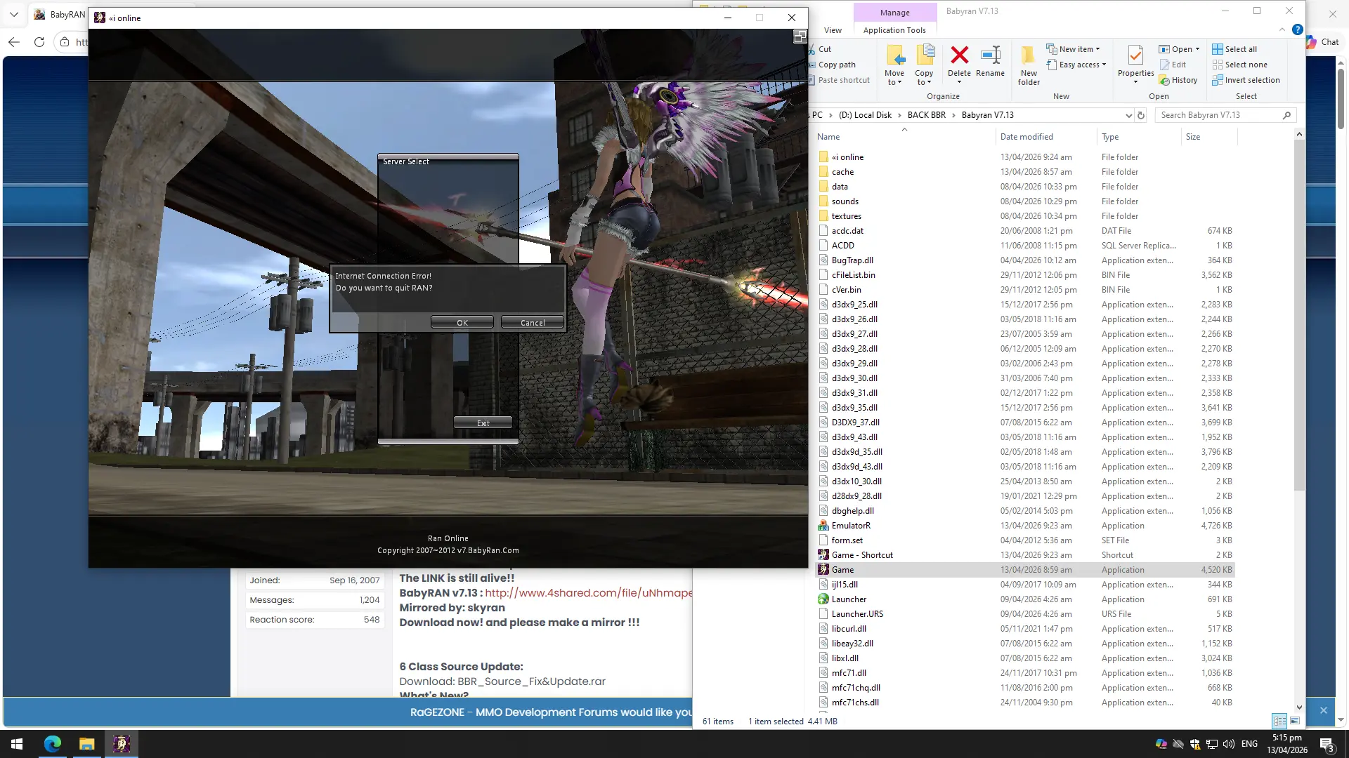 1776071777541 - BabyRAN Source Code & Client with Password - RaGEZONE Forums