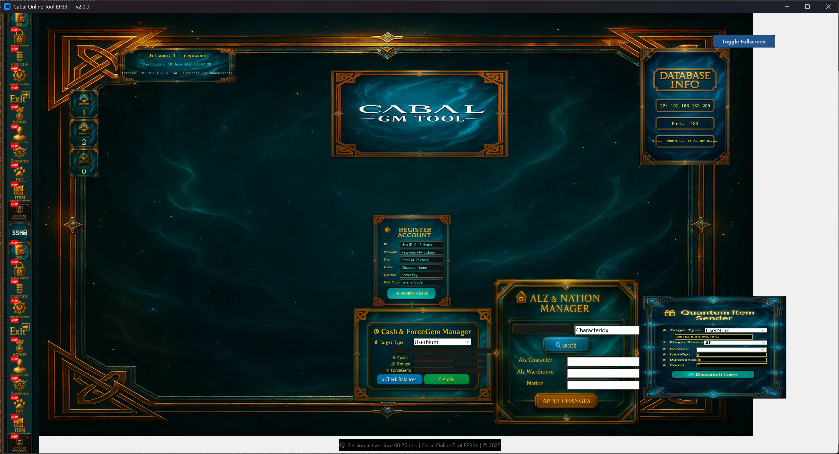 1784389989403 - [RELEASE] Cabal GM Tool – The Ultimate Server Control Suite - RaGEZONE Forums