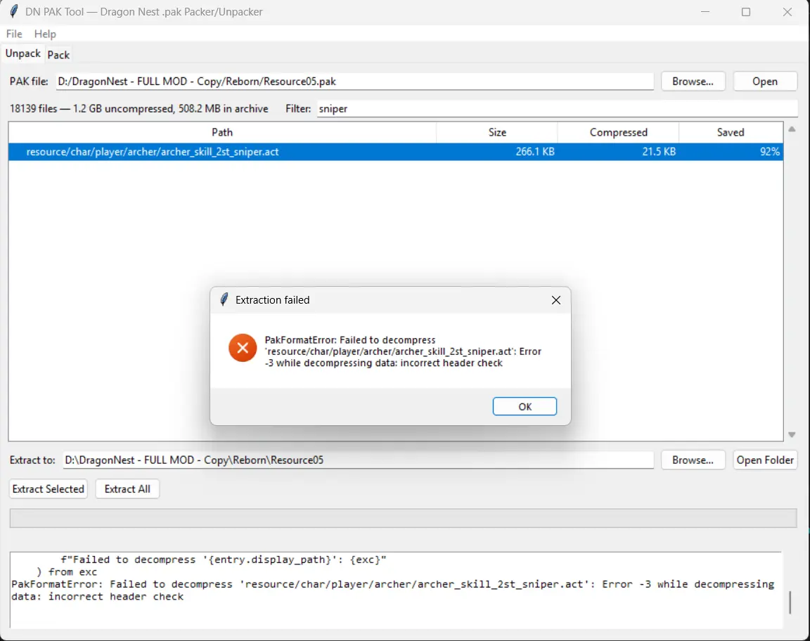 1785732045097 - DN PAK Dragon Nest Packer/Unpacker Python GUI Tool - RaGEZONE Forums