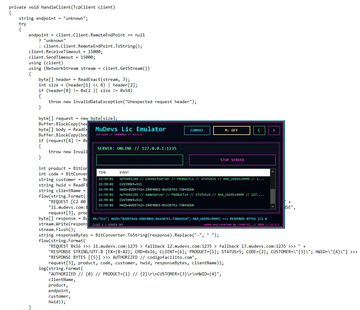 1785812874041 - MuDevs S21 1-2/2-3 License Server Emulator - RaGEZONE Forums