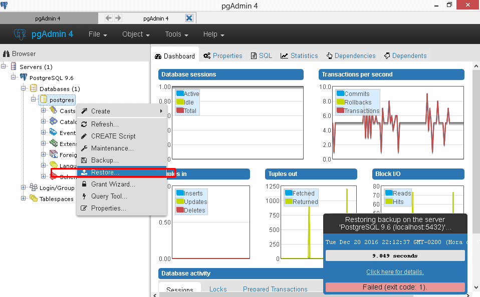 1EcjPMo - Restore database from PB Cross - RaGEZONE Forums