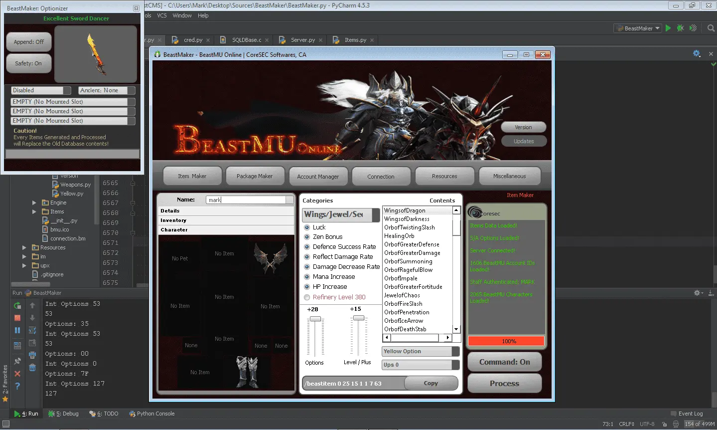 [Release] BeastMaker - Admin Tool (Item/Drop Generator/Info Viewer and ...