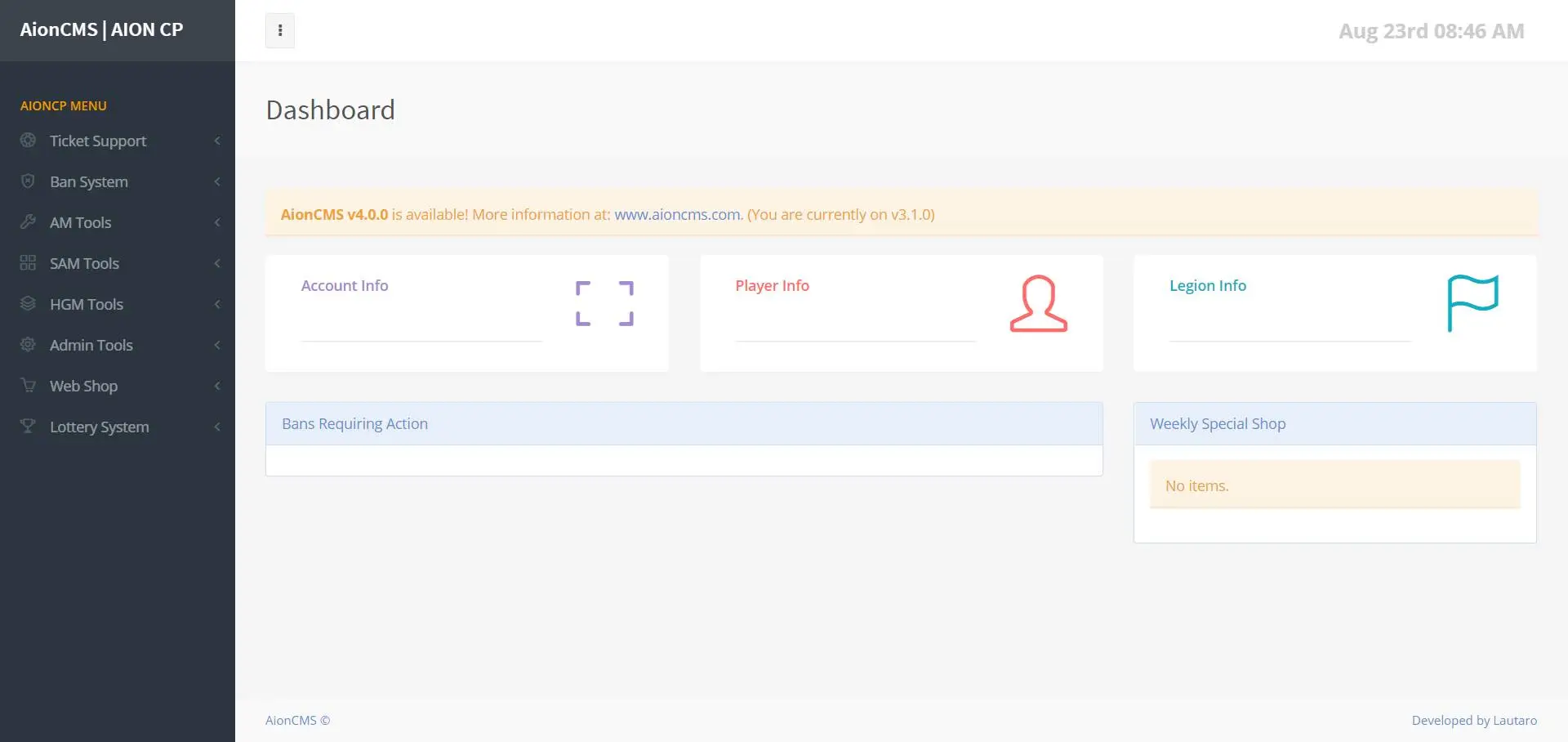 30JILpv - [Release] AionCMS 3.1.0 - RaGEZONE Forums