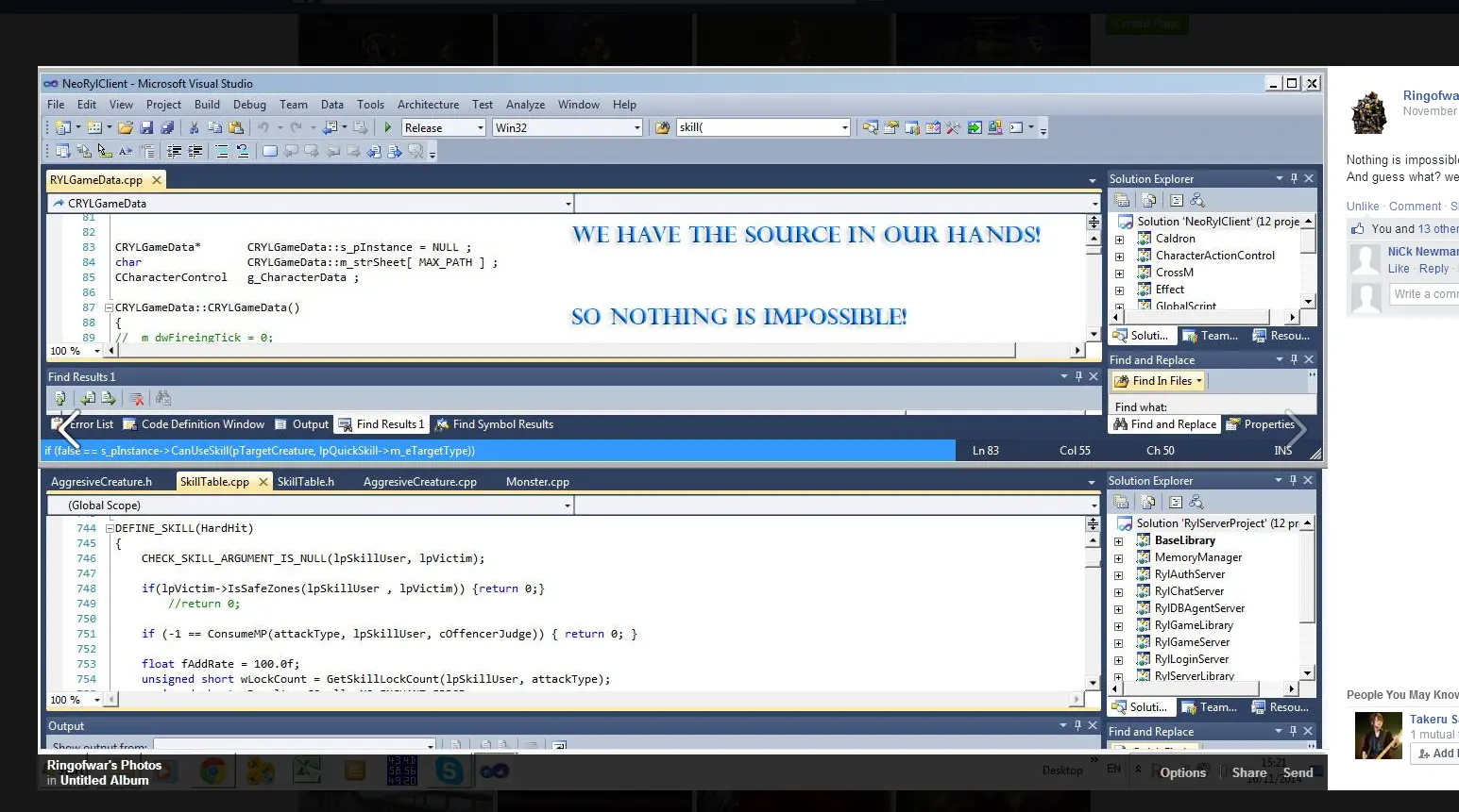 Well someone leaked the source code... | RaGEZONE - MMO Development Forums