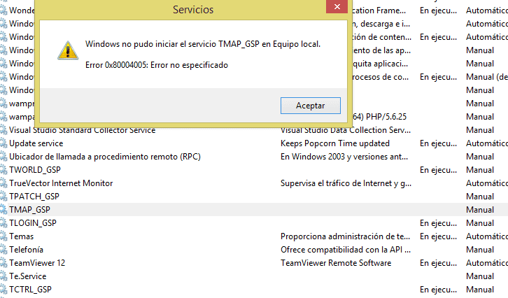 Al0Ncty - Trouble Starting TMAP_GSP Service After PC Restart - RaGEZONE Forums
