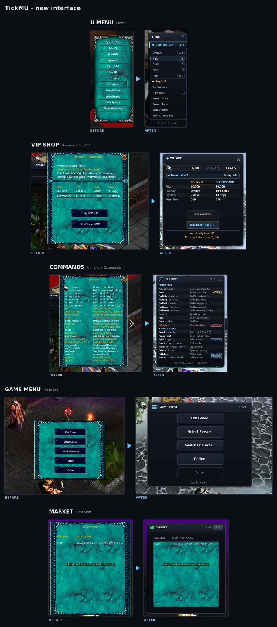 all_before_after - TickMU Online | S3E1 | Balanced PvP | Smooth HQ Game-Play | Our own unique  HQ Fresh Interface! - RaGEZONE Forums