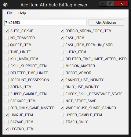 AtZvoiu - [Release] Item Attribute Bitflag Viewer - RaGEZONE Forums