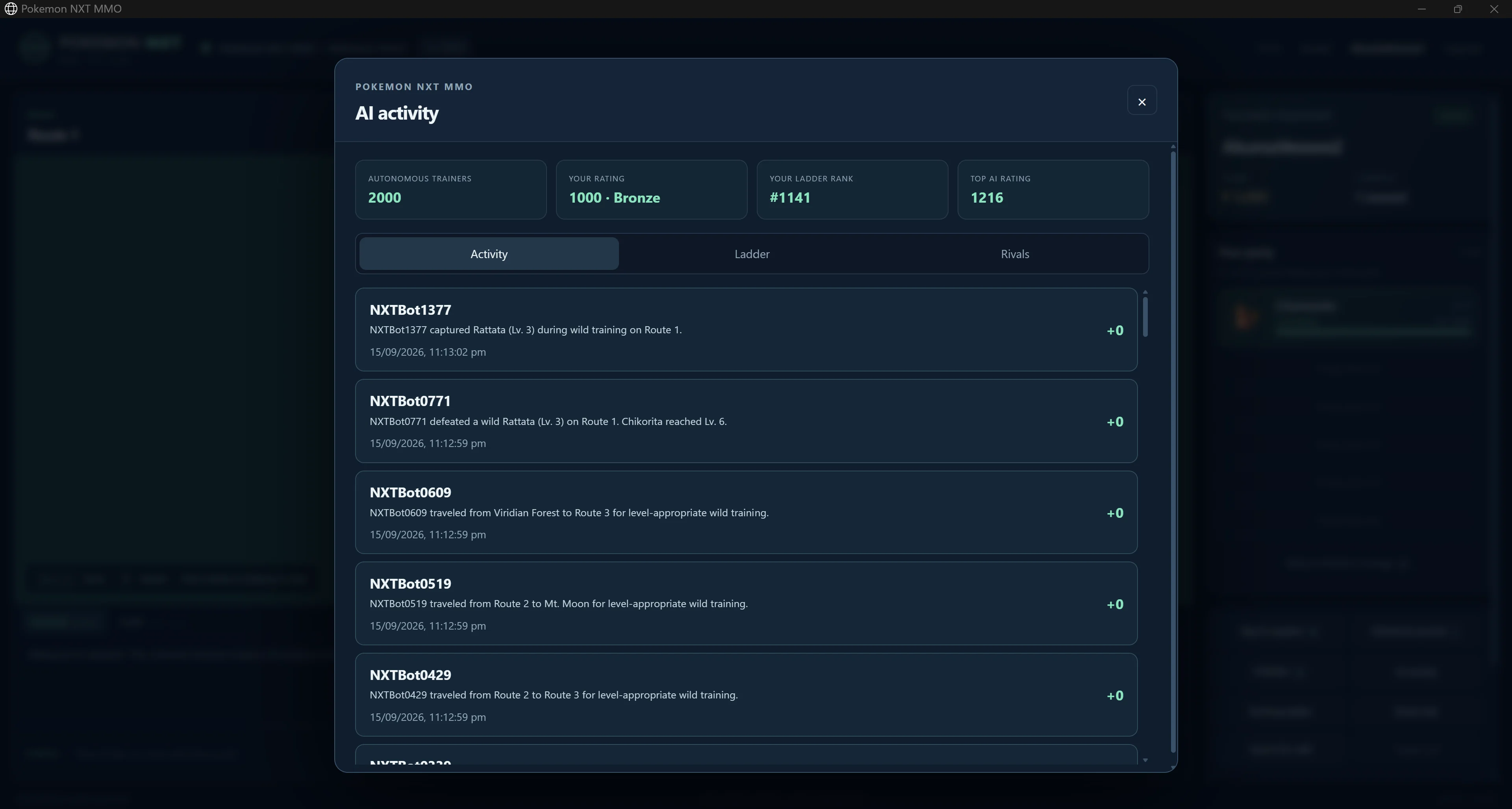 bots3 - [Release][Open Source] Pokemon NXT MMO 2026 - 2000 Trainer Bots - Dedicated Server & Client - MySQL - RaGEZONE Forums