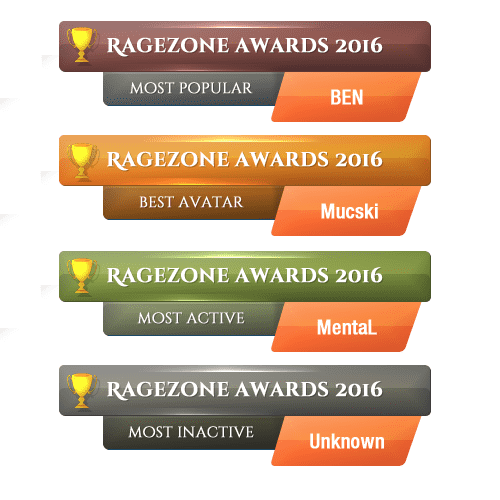 bsYJZhb - [COMPETITION] Design the RaGEZONE Awards 2017 Userbar! - RaGEZONE Forums