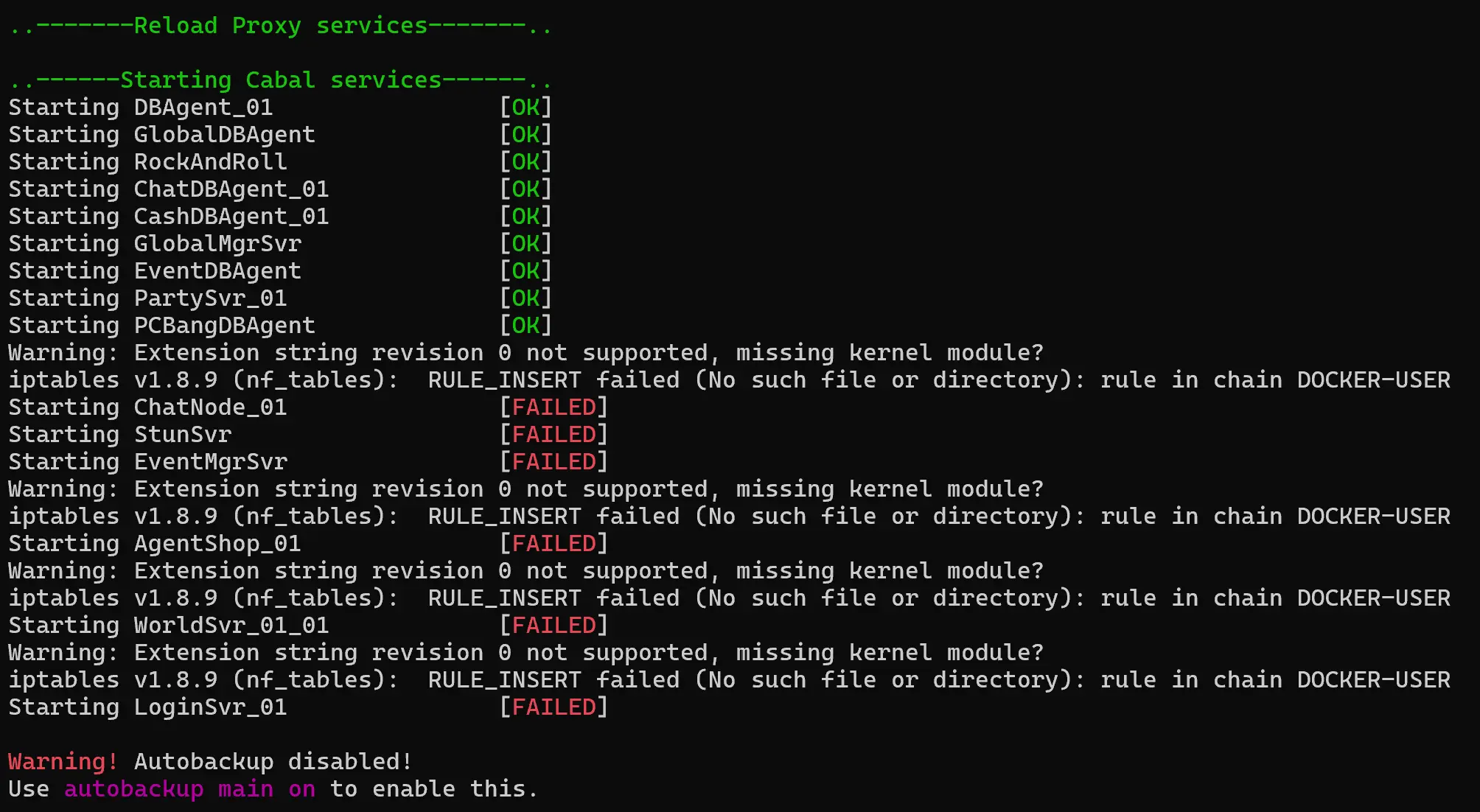 cbal_serv_error - [EP33] Docker repack - RaGEZONE Forums