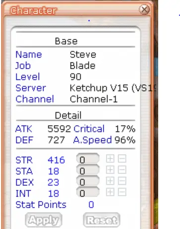 Adding stats in Character menu | RaGEZONE - MMO Development Forums