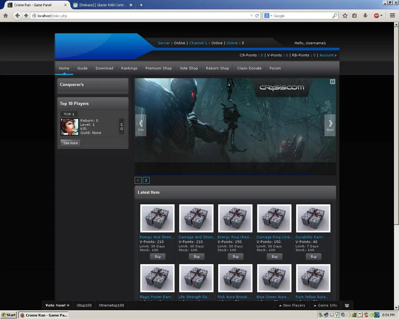 [ Glacier RAN Control Panel Website ] | Page 10 | RaGEZONE - MMO ...