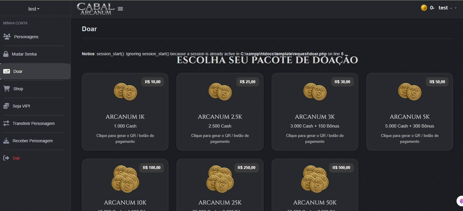 Doar error - Site New V2.0 Release - RaGEZONE Forums