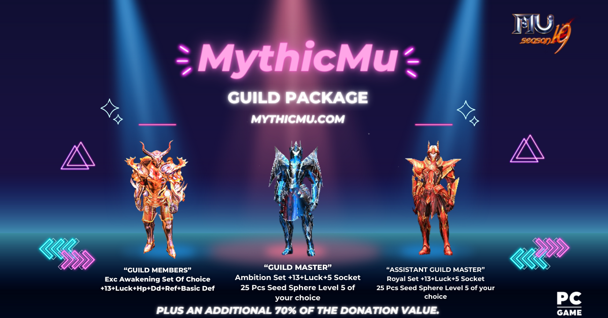 guild package (1200 x 628 px) - MythicMu Season 19P3 - Non Reset - Open 08/04/2024 - RaGEZONE Forums