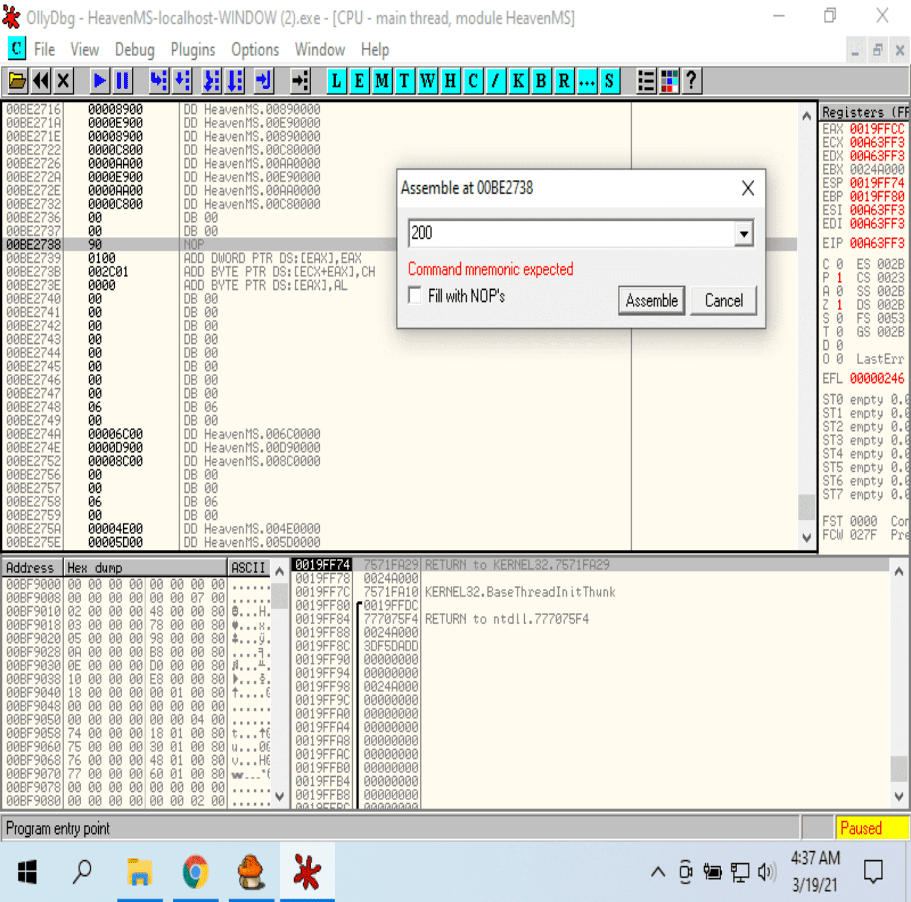 hHe9sDl - All addresses for v83 resolution change - RaGEZONE Forums