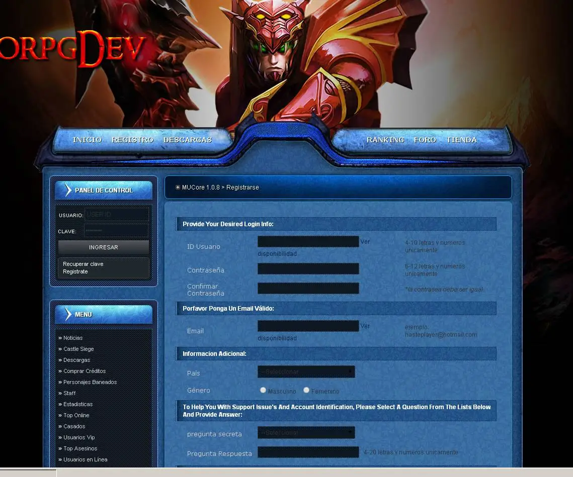 Template dkDexter MuCore 1.0.6 y 1.0.8 100% Decode! | RaGEZONE - MMO ...