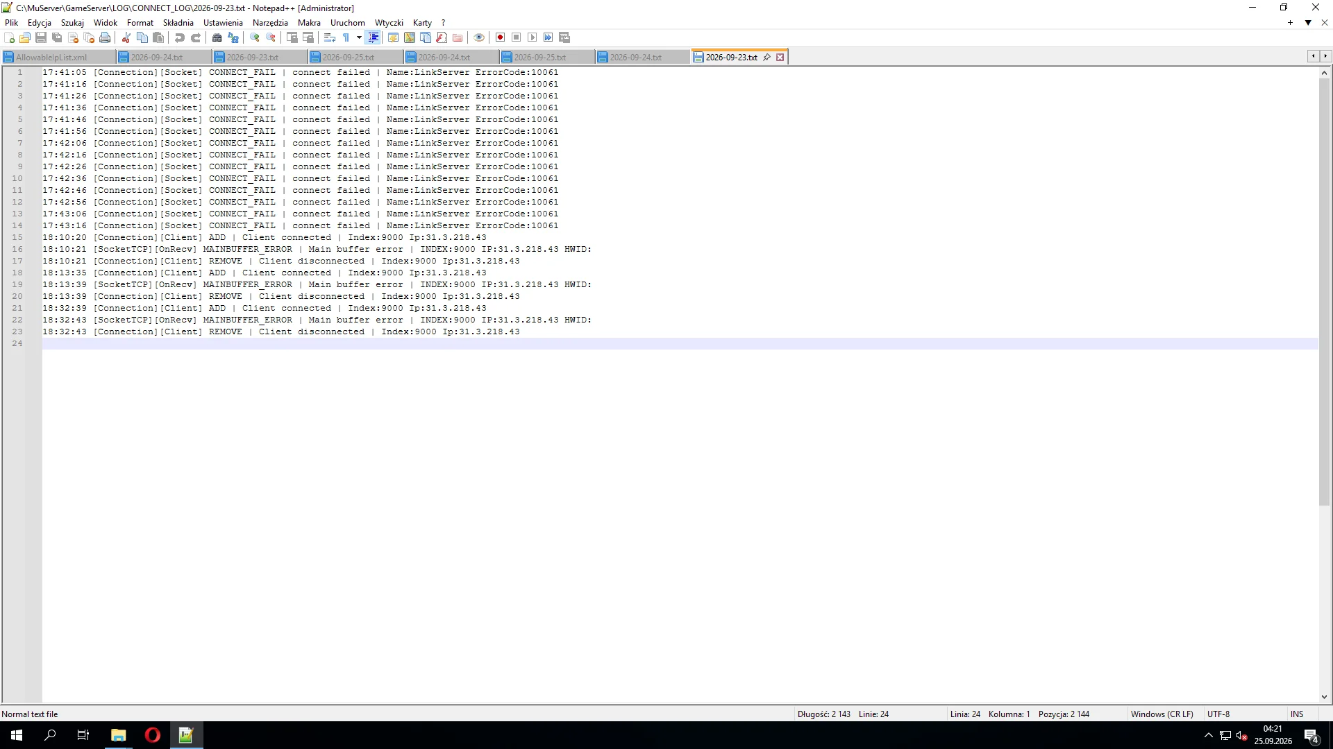 log - SSeMU Problem connect server - RaGEZONE Forums