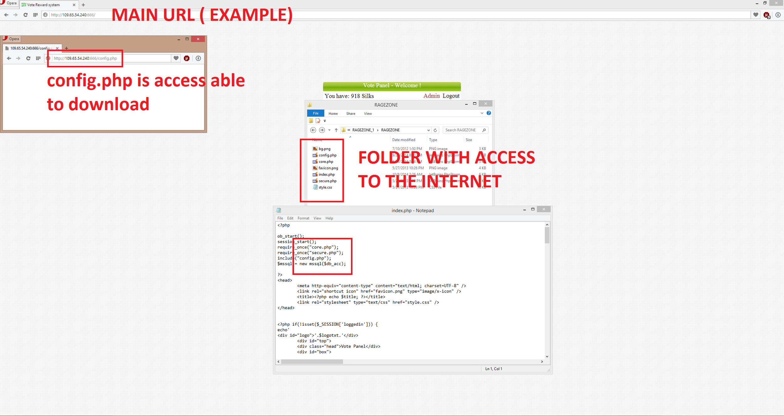 mA522EY - How to secure ur config.php + small java script for addition security :) - RaGEZONE Forums