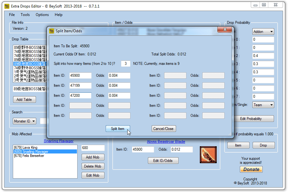 mVCkWdc - Currently in Development: ExtraDrops Editor - RaGEZONE Forums