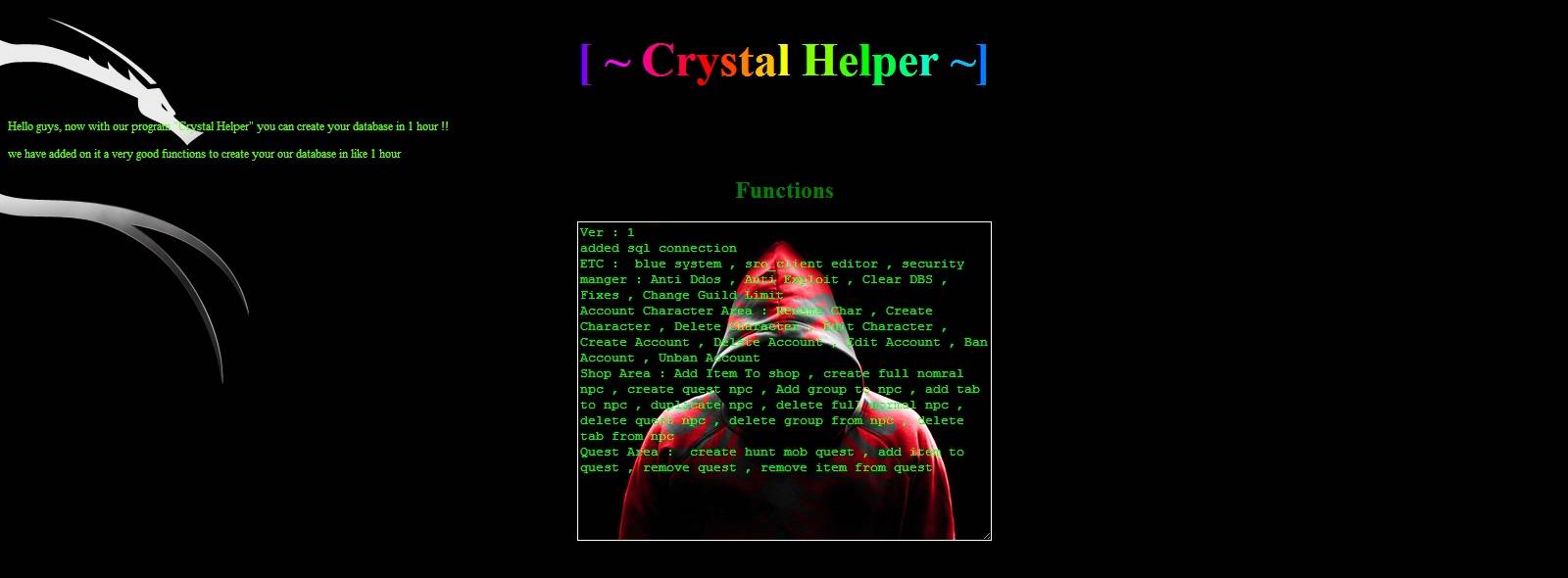 O3JtBdQ - Crystal Helper include src - RaGEZONE Forums