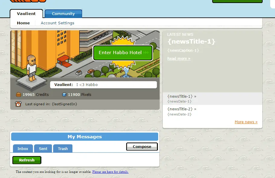 RevCMS Habbo Skin Home/Profile Page + Guestbook + Visitor Count ...