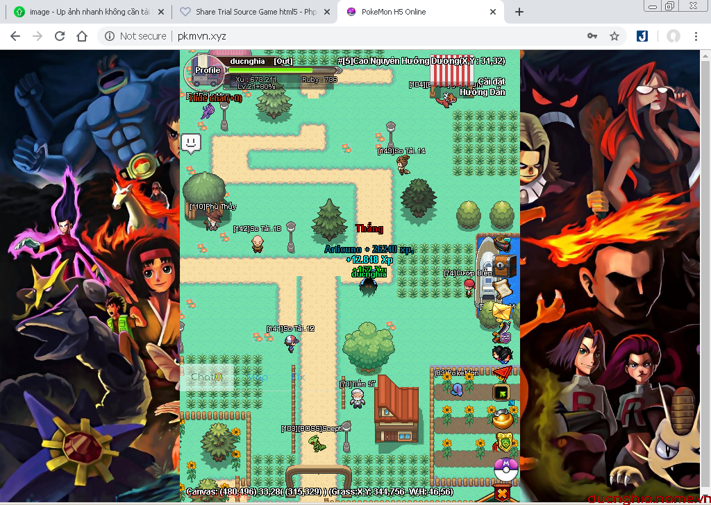 Releases] Source Game html5 - Php PokeMon MMORPG Online