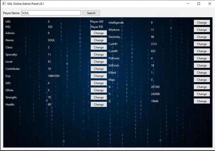 panel_screenshot1 - [Release] Kal online Admin Panel v0.1 - Python/PySide6 - RaGEZONE Forums