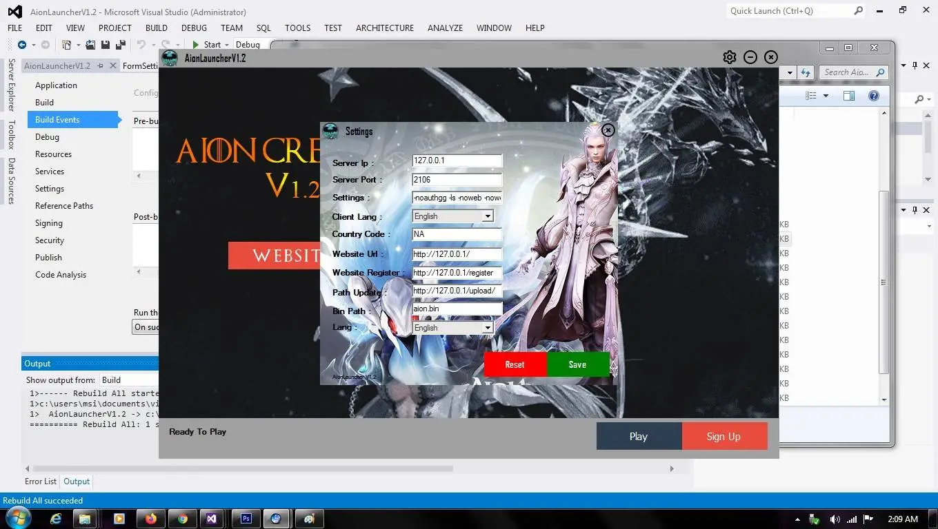 Release AionLauncher Creator V1.2 | RaGEZONE - MMO Development Forums