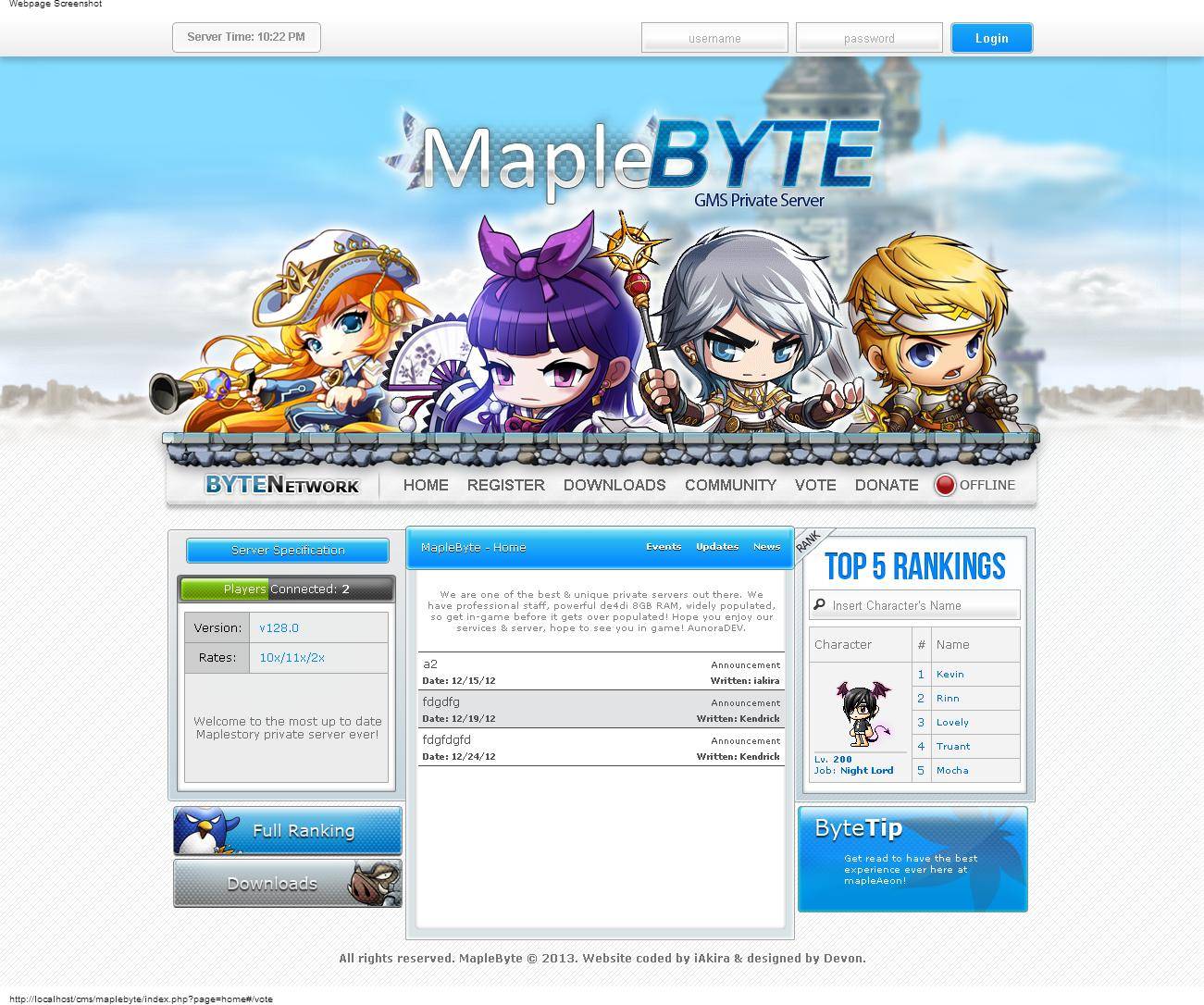 qCxdTEQ - [Development] MapleByte Fully-Blown CMS - RaGEZONE Forums