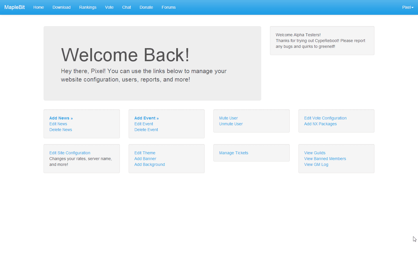 rACpCmi - [BETA] MapleBitCMS - RaGEZONE Forums