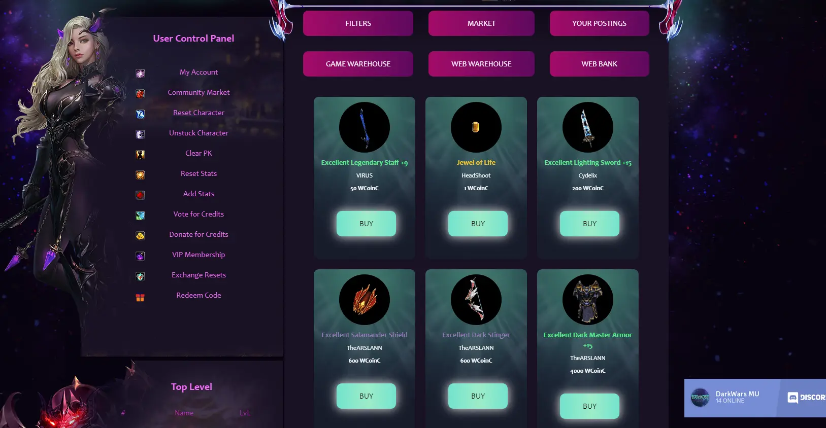 Screenshot 2024-07-27 153023 - 👑DarkWars MU Online [Season3+Custom] [Balance PvP] [Exp x1] [Drop 60%] [Premium Server Files] [LongTerm]👑 - RaGEZONE Forums