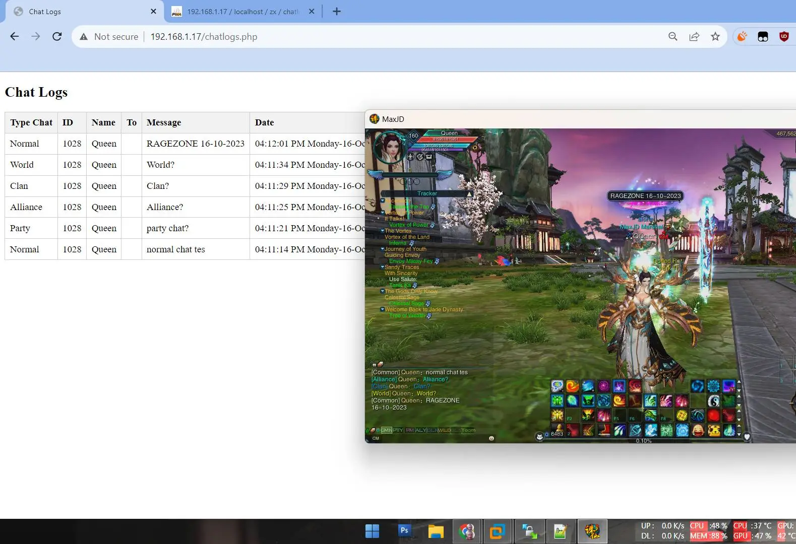Release Chatlogs | RaGEZONE - MMO Development Forums