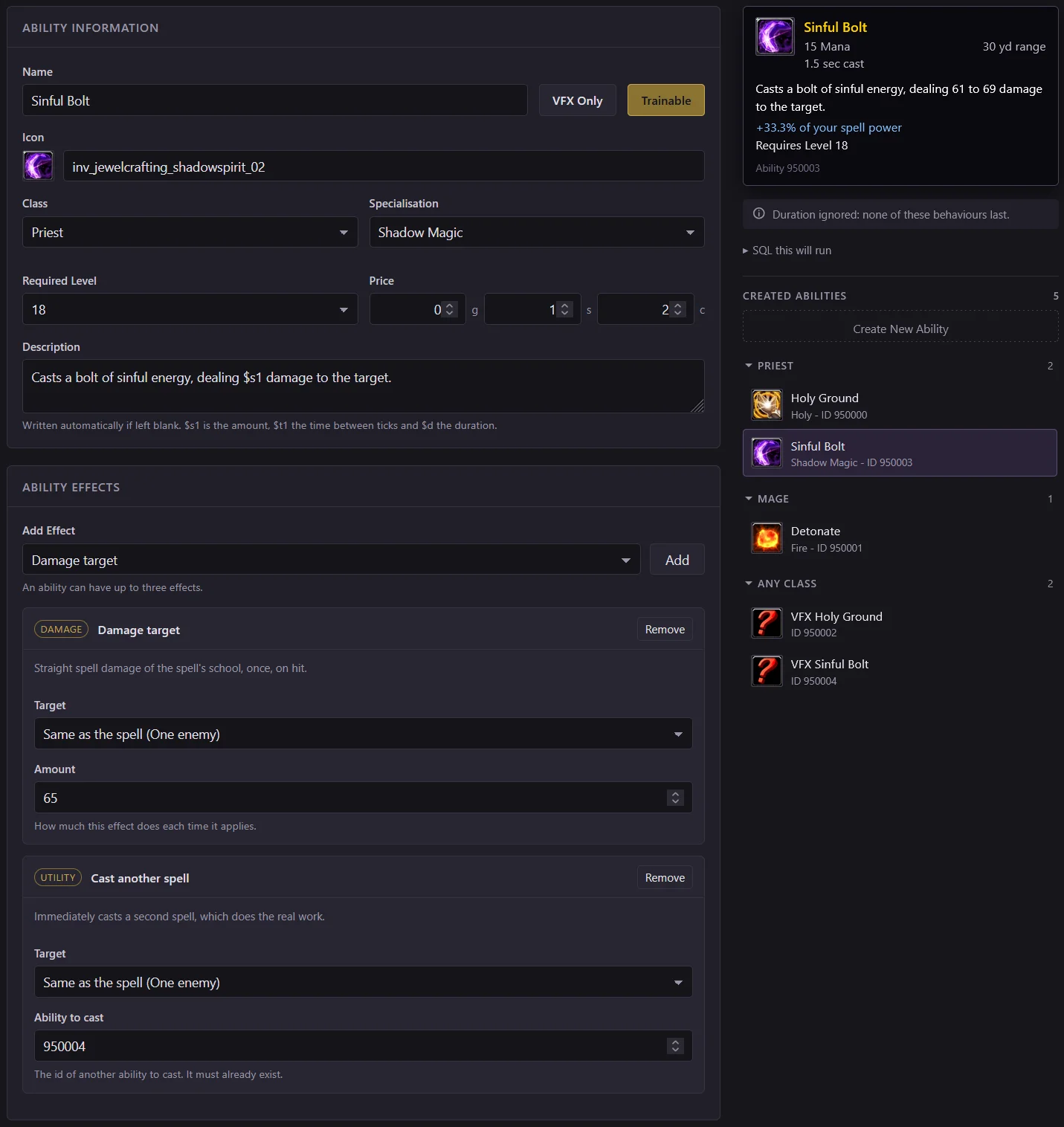 UI - [Alpha] AzerothCore Spell Creation & Editing Tool - RaGEZONE Forums