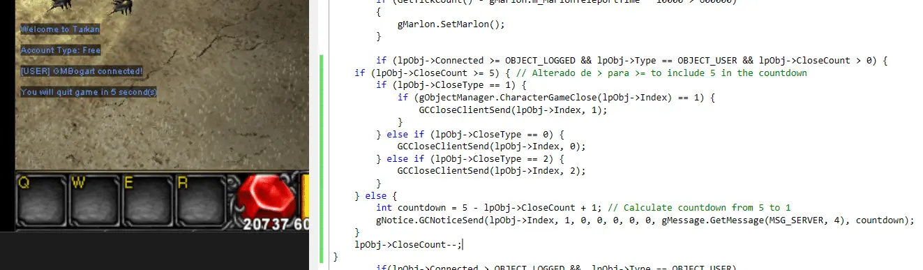 Help with code Please (SOLVED) | RaGEZONE - MMO Development Forums