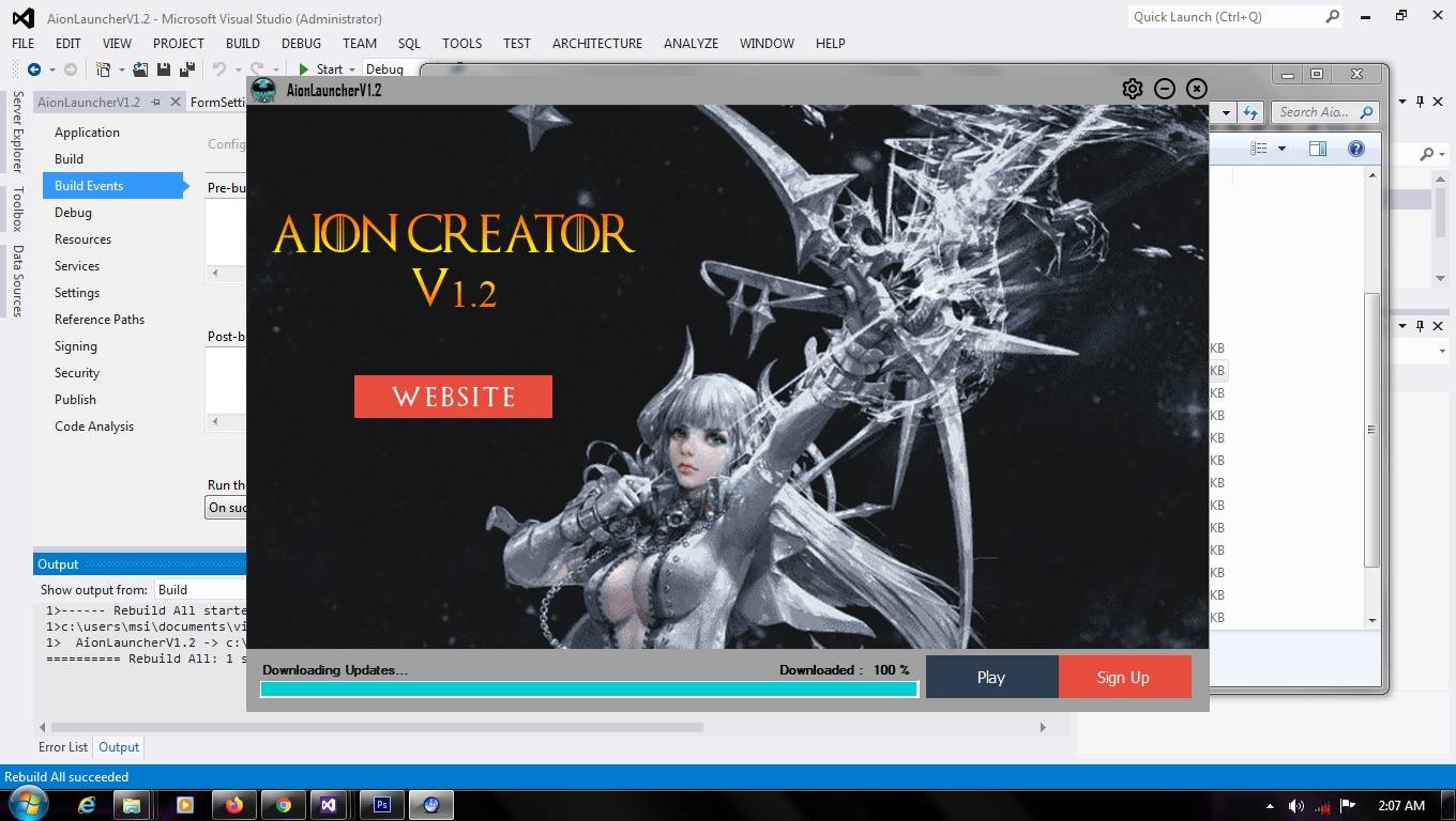 WqqttTA - Release AionLauncher Creator V1.2 - RaGEZONE Forums