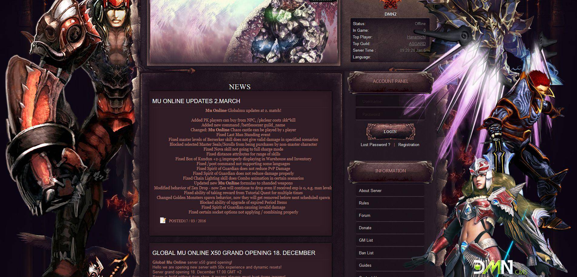 XvO829I - [Release] Nulled DMN CMS v1.1.8  + 10 Templates - RaGEZONE Forums