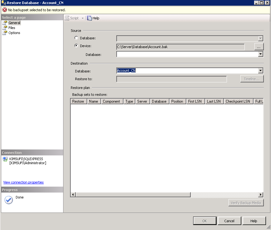 JakeJigsaw - [CN - 2012] Cant Restore Database - RaGEZONE Forums