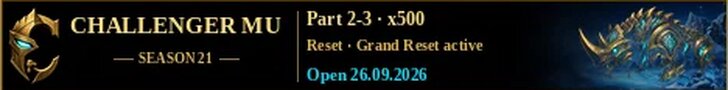 ChallengerMu S21 Part 2-3 Grand Opening 26.09.2026